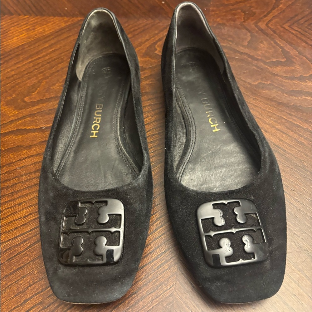 Tory Burch Georgia Square Toe Ballet Flats- Size 9